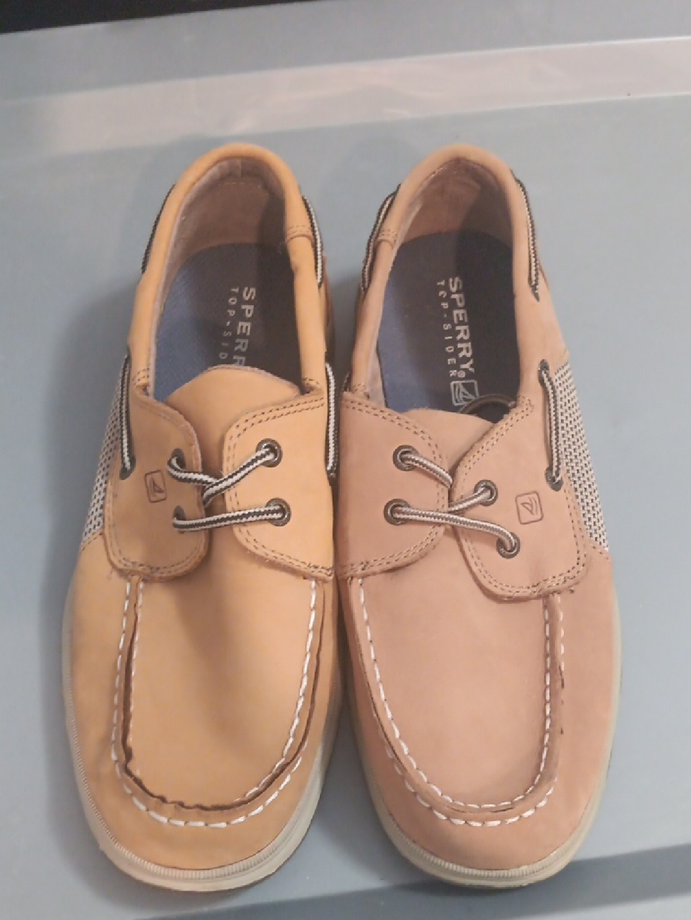 Sperry Two-Tone Tan Leather & Nubuck Boat Shoes